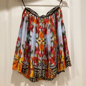 Multicolor Givenchy Pleated Silk Skirt